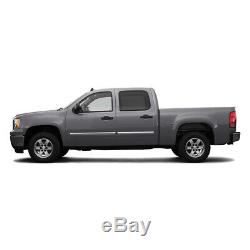 Side Molding Trim for 07-14 GMC Sierra HD Crew Cab (Stainless 4pc Upper Accent)