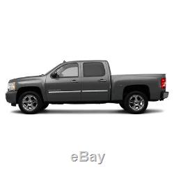 Side Molding Trim for 09-13 Chevy Silverado Crew Cab (Stainless Steel 4pc Upper)