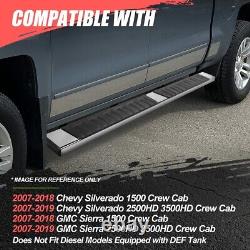 Side Step Nerf Bar Running Boards for Chevy Silverado GMC Sierra Crew Cab 07-19