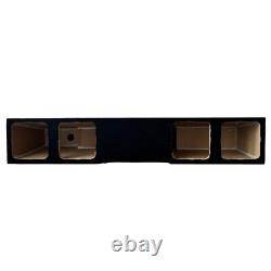 Silverado Sierra 14-18 Crew Cab Square Subwoofer Box Enclosure 4x8 Single Ported