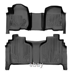 SmartLiner Floor Mats Liner Set for 2019-2021 Silverado Sierra 1500 Crew Cab