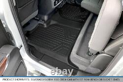 SmartLiner Floor Mats Liner Set for 2019-2021 Silverado Sierra 1500 Crew Cab