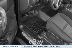Smartliner Floor Mats Black Silverado/Sierra Crew / Extended Cab 1st Row 1pc Mat