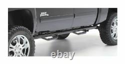 Smittybilt Nerf Step Bars-Gloss Black, 01-06 Silverado/Sierra HD Crew C01100CC