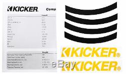 Sub Box+(2) Kicker 10 Subwoofers+Amp+For 07-13 GMC/Chevy Sierra/Silverado Crew