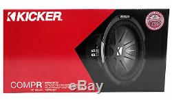 Sub Box+(2) Kicker 10 Subwoofers+Amp+For 07-13 GMC/Chevy Sierra/Silverado Crew