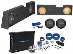 Sub Box+2 Kicker 10 Subwoofers+Amp+For 2014-Up GMC/Chevy Sierra/Silverado Crew