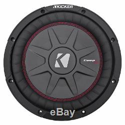 Sub Box+2 Kicker 10 Subwoofers+Amp+For 2014-Up GMC/Chevy Sierra/Silverado Crew