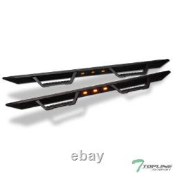 TLAPS For 2007-2018 Silverado/Sierra Crew Modular LED Drop Step Bars Matte Black