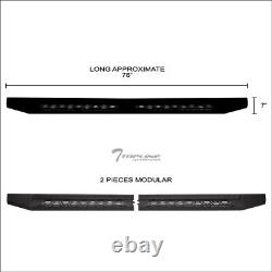 TLAPS For 2019-2024 Silverado/Sierra Crew 7 Modular Running Boards Textured Blk