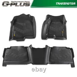 TPE Floor Mats Front/Rear Fit For 99-06 Chevy Silverado/GMC Sierra Crew Cab