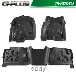 TPE Floor Mats Front/Rear Fit For 99-2006 Chevy Silverado/GMC Sierra Crew Cab