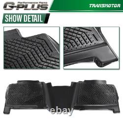 TPE Floor Mats Front/Rear Fit For 99-2006 Chevy Silverado/GMC Sierra Crew Cab