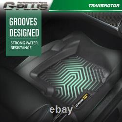 TPE Floor Mats Front/Rear Fit For 99-2006 Chevy Silverado/GMC Sierra Crew Cab