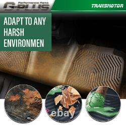 TPE Floor Mats Front/Rear Fit For 99-2006 Chevy Silverado/GMC Sierra Crew Cab
