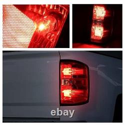 Tail Lights Brake Lamps withBulbs For 2014-2015 Chevy Silverado 1500 2500 3500 HD