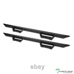 Topline For 07-18 Silverado/Sierra Crew Modular Drop Step Nerf Bars Matte Blk