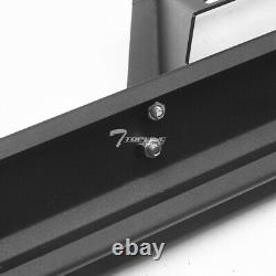 Topline For 07-18 Silverado/Sierra Crew Modular Drop Step Nerf Bars Matte Blk