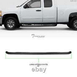 Topline For 2007-2018 Silverado/Sierra Crew 3 Side Step Nerf Bars Matte Black