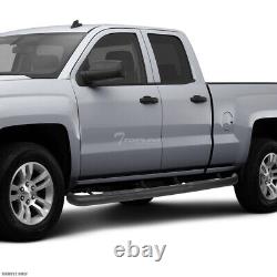 Topline For 2007-2018 Silverado/Sierra Crew 3 Side Step Nerf Bars Matte Black