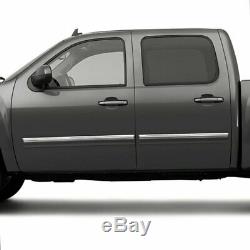 Upper Side Molding Trim for 09-13 Chevy Silverado Crew Cab Stainless Steel 4p