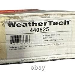 WeatherTech 440625 Rear FloorLiner Black Fits Silverado/Sierra Crew Cab 2004-07