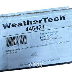 WeatherTech 445421 Front FloorLiner Black Fit Silverado/Sierra Crew Cab 2014-15