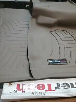 WeatherTech FloorLiner Mats for Silverado Sierra Crew Cab 1st OTH 2nd Row Tan