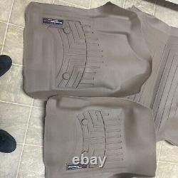WeatherTech FloorLiner Mats for Silverado Sierra Crew Cab 3-Piece Set Tan