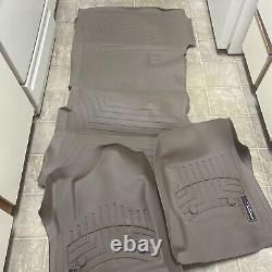 WeatherTech FloorLiner Mats for Silverado Sierra Crew Cab 3-Piece Set Tan