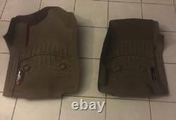 WeatherTech FloorLiner Mats for Silverado Sierra Crew Cab 3-Piece Set Tan 14-18