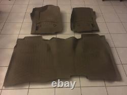 WeatherTech FloorLiner Mats for Silverado Sierra Crew Cab 3-Piece Set Tan 14-18