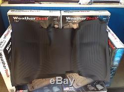 WeatherTech Floor Mat 3pc Black Set Fits Crew Cab 2014-2018 Silverado Sierra