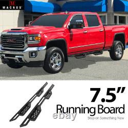 Wheel to Wheel Black Nerf Bar Step For 07-18 Silverado Sierra Crew Cab 6.5ft Bed