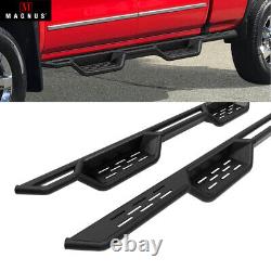 Wheel to Wheel Black Nerf Bar Step For 07-18 Silverado Sierra Crew Cab 6.5ft Bed