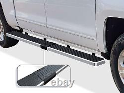 Wheel to Wheel Running Boards 6in Fit 07-18 Silverado Sierra Crew Cab 5.5ft Bed