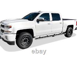 Wheel to Wheel Steel Boards 5in Fit 07-18 Silverado Sierra Crew Cab 5.5ft Bed